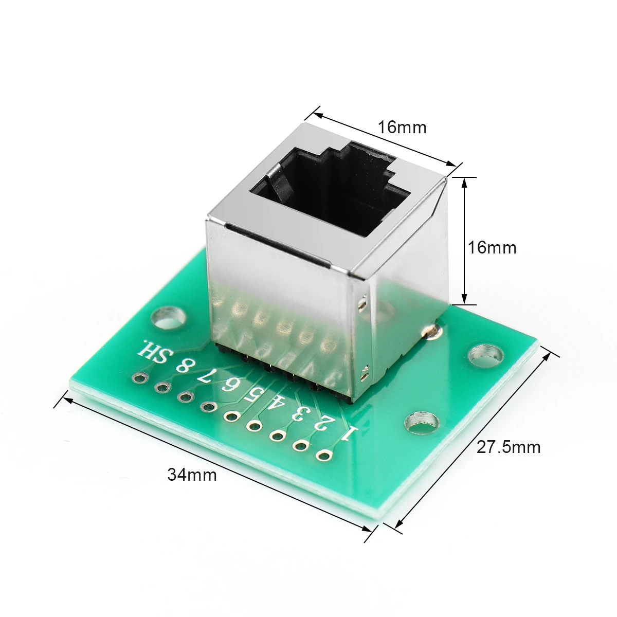 Imagem -05 - Modular Ethernet Conector Splitter Módulo Grupo Interface de Rede Breakout Board Pin Cabeçalho Rj45 1pc