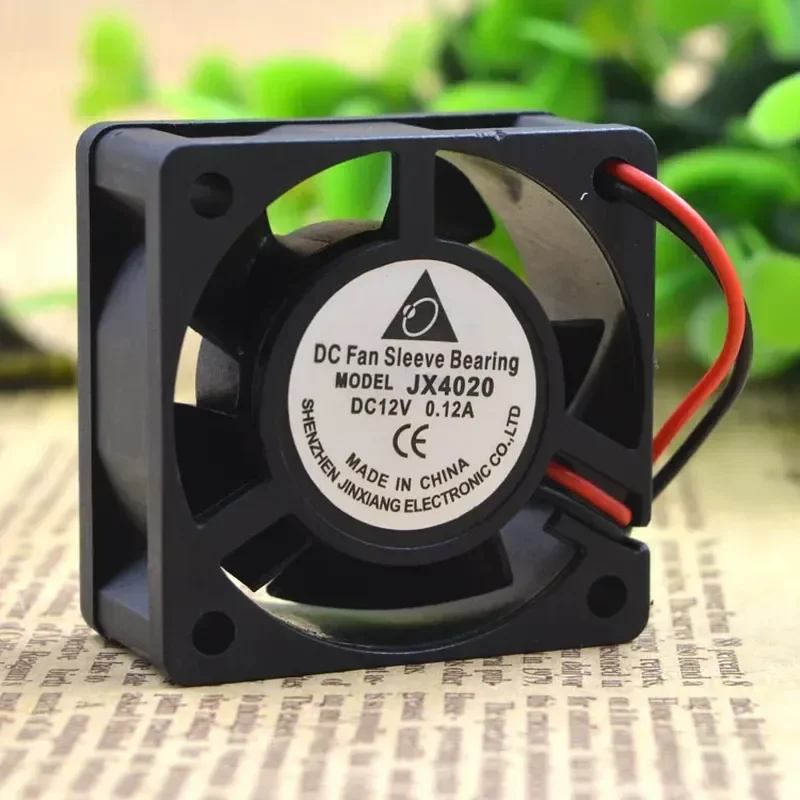DC 12V 0.12A 4020 4 cm 2-Wire Silent Cooling Fan for Delta JX4020