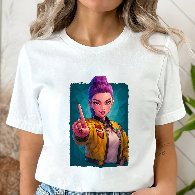 

Kpop Demon Hunter HuntrX T-shirt for Women Korean Graphic Tops Short Sleeve Tees Harajuku Women Tshirt Fashion Aesthetic Shirts