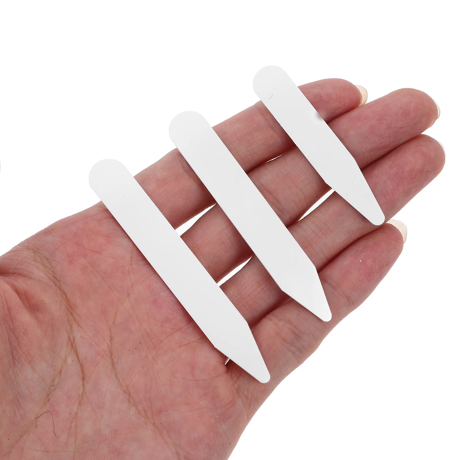 200 szt. Białe plastikowe podpórki do kołnierzyków 3 rozmiary 5cm 6,5cm 7cm Akcesoria do koszul męskich Wypełniacze do kołnierzyków Klipsy do krawatów Spinki do mankietów