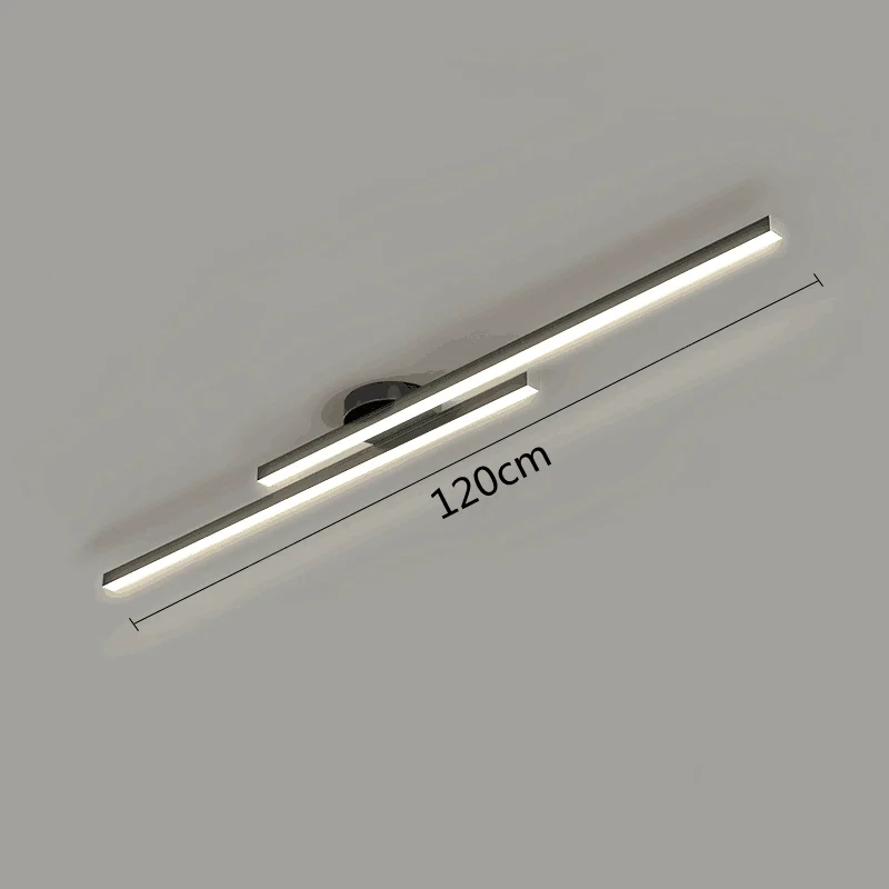 Lange aluminium LED-plafondlamp Modern creatief ontwerp Plafondlamp Binnenverlichting Hal Balkon Gangpad Kantoor Glans