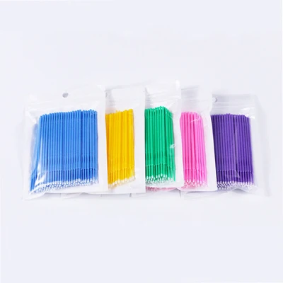 1000Pcs Descartável MicroBrush Cílios Extensão Individual Lash Removendo Swab Micro Escova Para Ferramentas De Extensão De Cílios