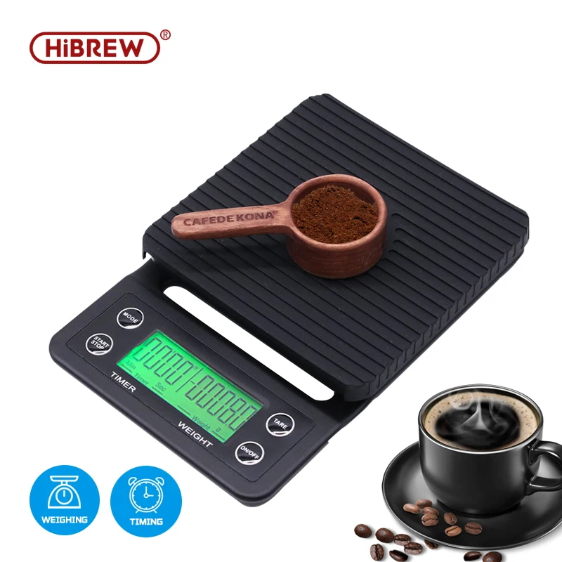 HiBREW Hand coffee timing electronic scale Weighing,Timing,Countdown professional electronic scale