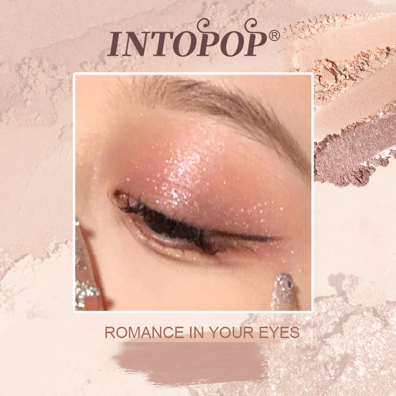 INTOPOP 6色アイシャドウパレット マット ファインフラッシュ フラッシュ アウトドアパーティーに最適 アイシャドウ