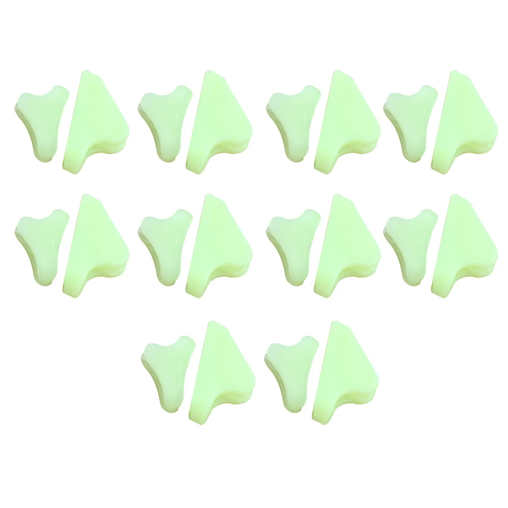 

40 pcs Glow Rope Buckle Fluorescent Triangle Design Durable Plastic Tent Camping Rope Buckle Hiking Gear