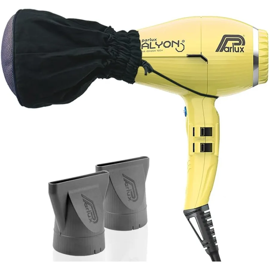 

Alyon Yellow Hair Dryer + Metal Mesh Diffuser Bundle Lightweight Ionic Fast-Drying Professional Blow Dryer for Frizz-Free Salo