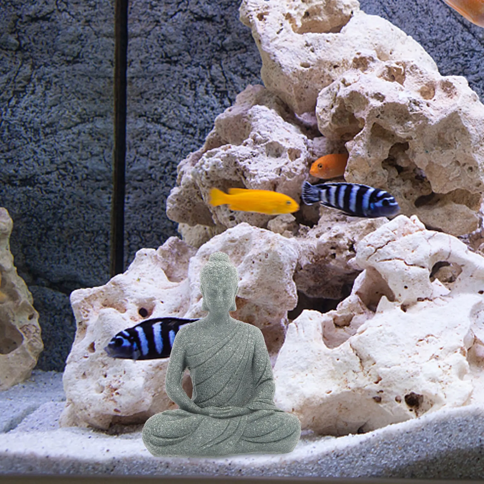 

Mini Buddha Statue Resin Aquarium Sculpture Small Underwater Fish Tank Decor Desktop Buddhist Ornament Garden Buddha Decoration