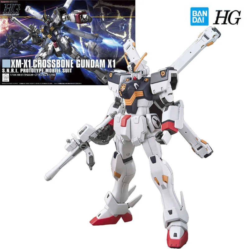 

Bandai Genuine Gundam HGUC Series Model Garage Kit 1/144 Anime Figure XM-X1 CROSSBONE GUNDAM X1 Boy Action Toy Collection Model