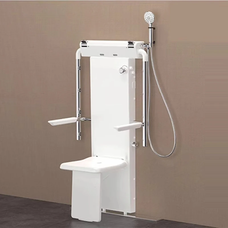 Sit-type thermostatic shower Multifunctional wall-mounted bidet Elderly bathing chair Folding shower screen shower set