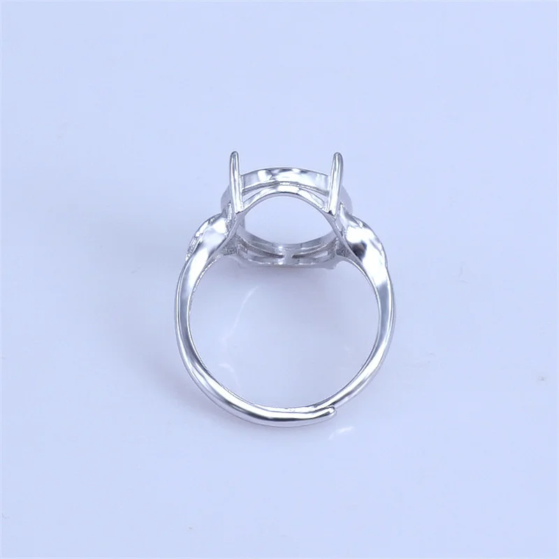 Prong Setting 8*10/10*12/12*14/13*18/15*20mm Gemstone S925 Sterling Silver Ring Empty DIY for Women Fine Charm Jewelry Accessory