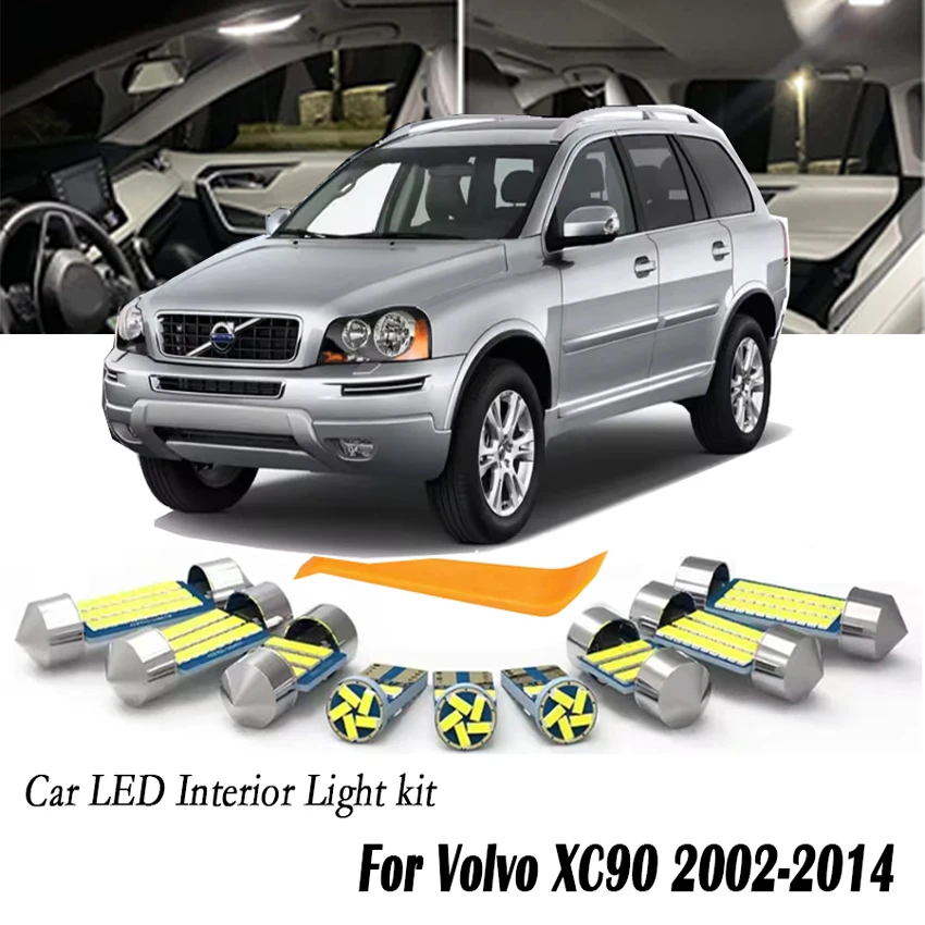 For Volvo XC90 I MK1 275 2002-2010 2011 2012 2013 2014 Canbus LED Interior Light Bulb Kit Vehicle Indoor Reading Trunk Lights