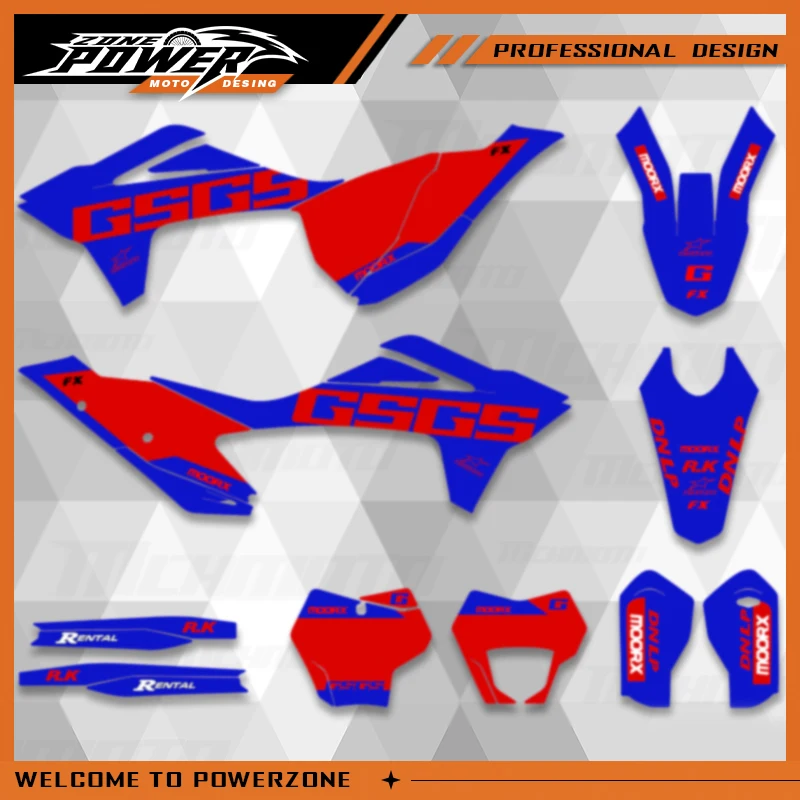 

Powerzone For GasGas EC 300 EC250 EC125 EC Enduro 125 250 300 2021 2022 2023 Motorcycle Graphics Background Decals Sticker Kits