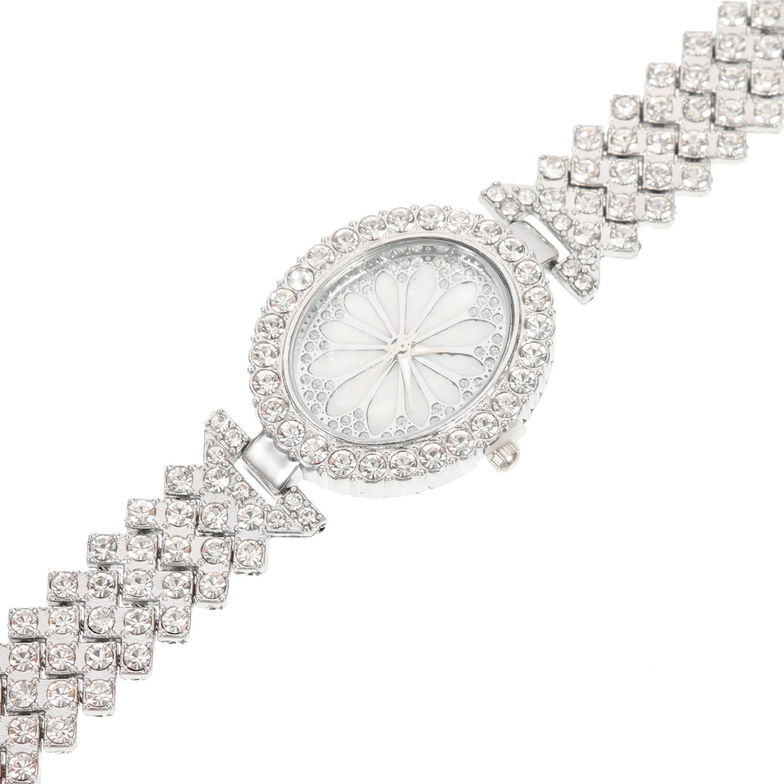 

Women Watch Shiny Rhinestone Design Casual Elegant Wristwatch Gift for Women Students Office Wear Delicate Timepiece Fashionable