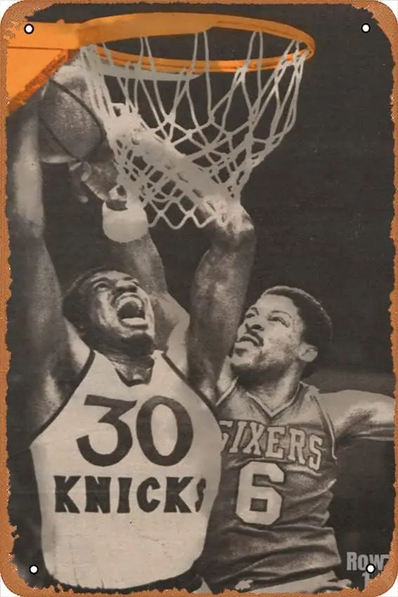 BERNARD KING VS. DR. J poster Retro tin Sign Wall Art Decor Metal Sign Decoration Sign