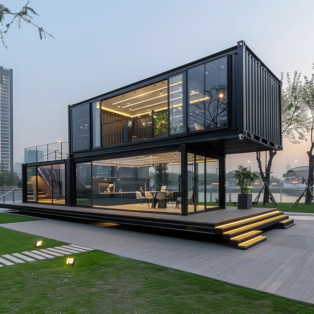 

Customized Prefabricated Shipping Container Retail Hub Pop-up Store Hotels Warehouses Villas Container Shops Sandwich Panels