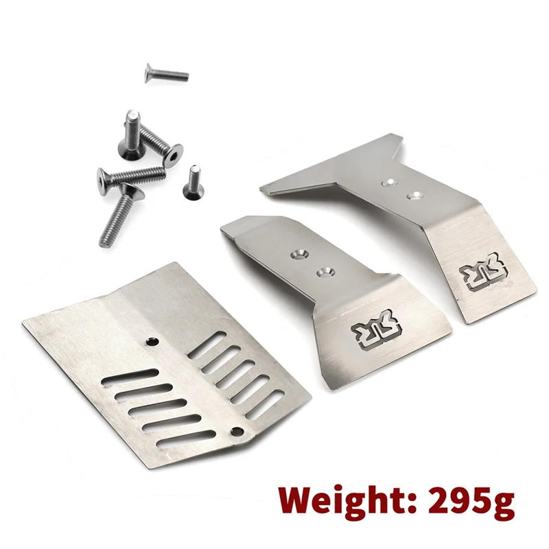 

BEDW-Stainless Steel Skid Plate Chassis Armor Gearbox Protector For Arrma 1/8 NERO BIG ROCK RC Car Upgrade Replacement