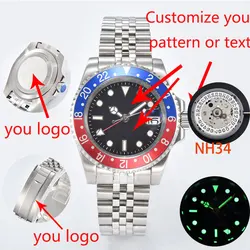 nh34 watch MT nh34 Movement Men's Watch Mechanical Automatic Watch Sapphire Luminous Stainless Steel Waterproof Watch