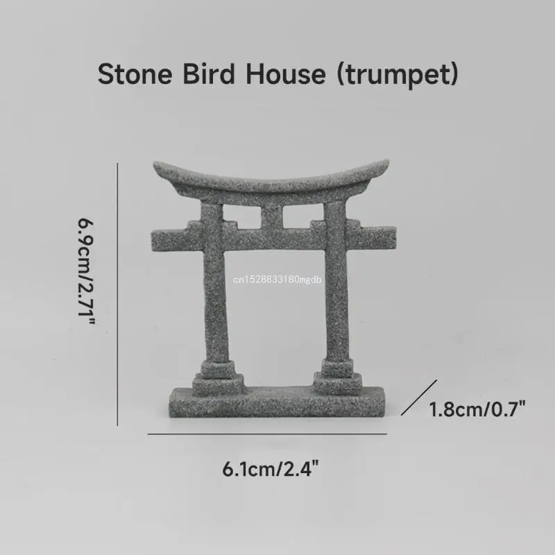 Aquariums Torii Gate Ornament Fish Tanks Decoration Stone Hideouts Cave House Landscaping Decorations for Bonsai Home Dropship