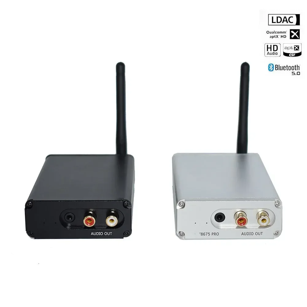 Csr8675 Bluetooth 5.0 Wireless Receiver APTX HD PCM5102A DAC Decoding 3.5mm RCA Output 24bit With Antenna Power Supply