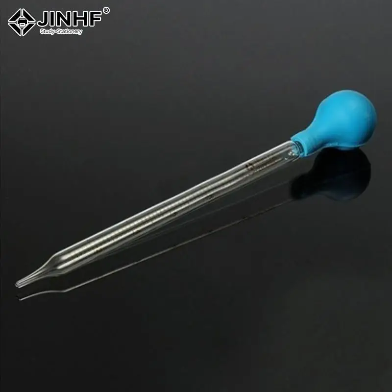 10ml Transparent Rubber Head Glass Dropper Glass Pipette Lab Dropper Pipet With Scale For Lab Experiment Supplies