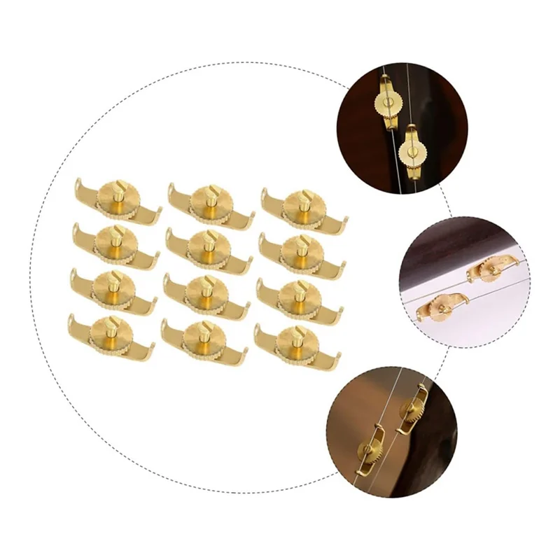 B48B-Copper غرامة المستقبلون 12 قطعة أدوات ضبط السلسلة لملحقات أدوات ضبط الآلات الموسيقية Erhu #5