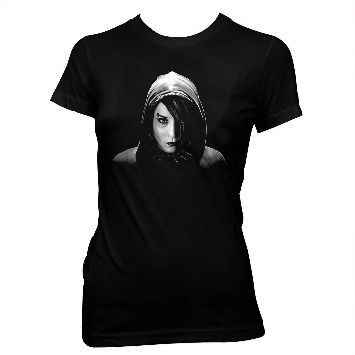 The Girl With Dragon Tattoo Noomi Rapace Stieg Larsson Women's Pre shrunk hand screened 100 cotton t shirt