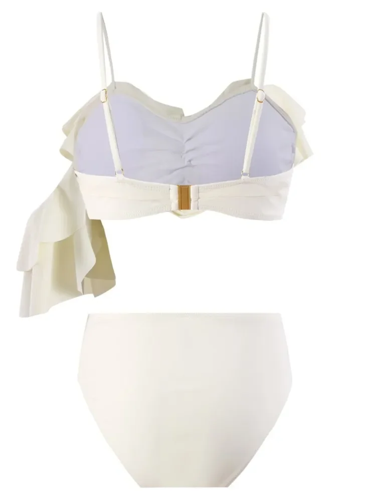 Retro bikini bedrukt mode eendelig badpak en cover-up met rok strak damesbandage zomerstrand luxe elegant