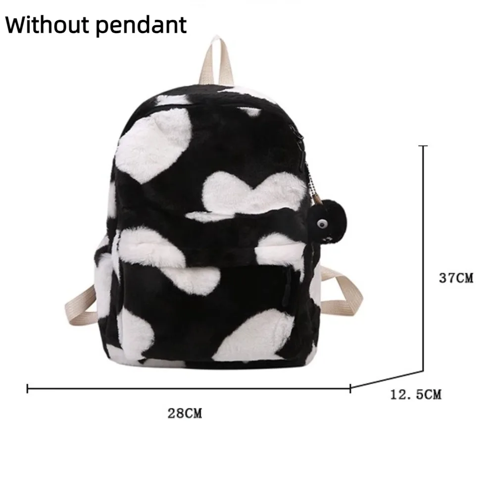 Mochila dos desenhos animados de grande capacidade para adultos, zíper ajustável bonito, mochilas de pelúcia, mochilas