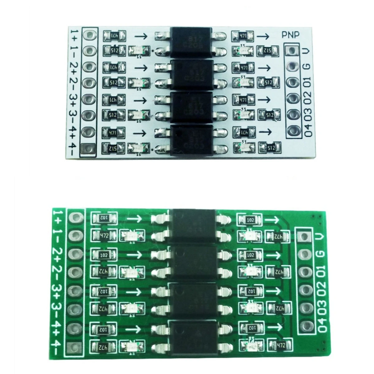 OP71A04 4ch 3.3V 5V 12V 24V Digital Logic Level Converter Module Optical Isolation GPIO Module