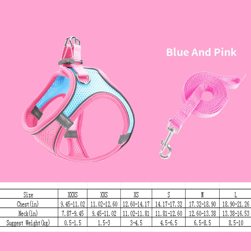Adjustable Anti-Escape Small Cat Belt Kitten Harness Light Breathable Soft Pet Vest Wiring Harness Traction Belt Kitten Walking