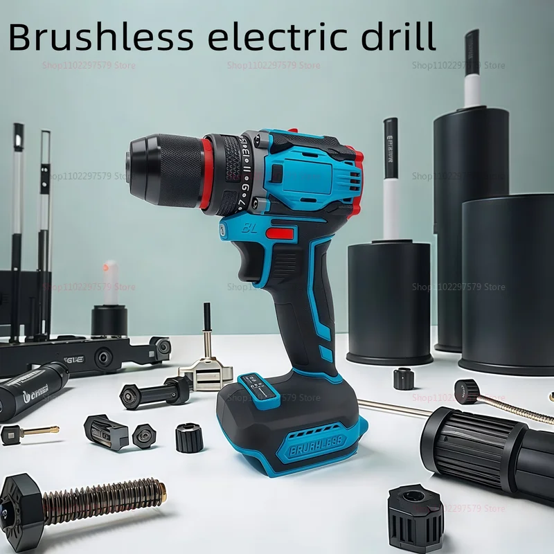 10 مللي متر مفك مثقاب كهربائي بدون فرشاة 2-Speed اللاسلكي تأثير أداة السلطة للمنزل GarageDIY18V بطارية متوافقة مع لا بطارية