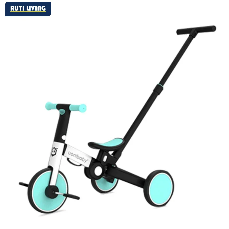 LazyChild Plastic Tricycle for Kids Hot 5-in-1 Infant Trike Baby Balance Bike Kick Scooter Child Stroller Gift For 1-6 Year