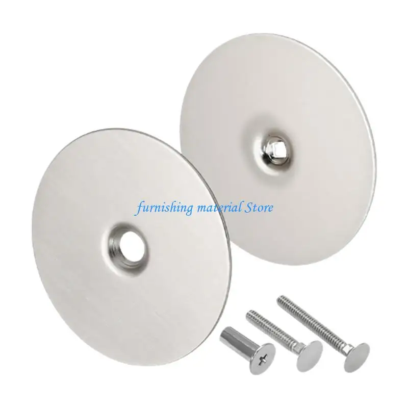 Y5GD 2pcs Metal Door Hole Concealer Plates Anti Rusts Door Handle Hole Covers
