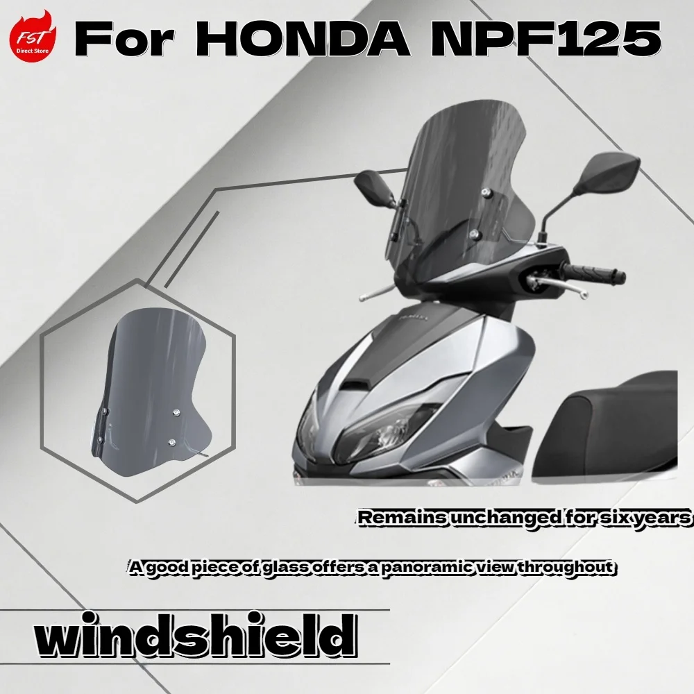 

For Wuyang Honda NPF125 Scooter Tall Clear Windshield Rain Guard Accessories