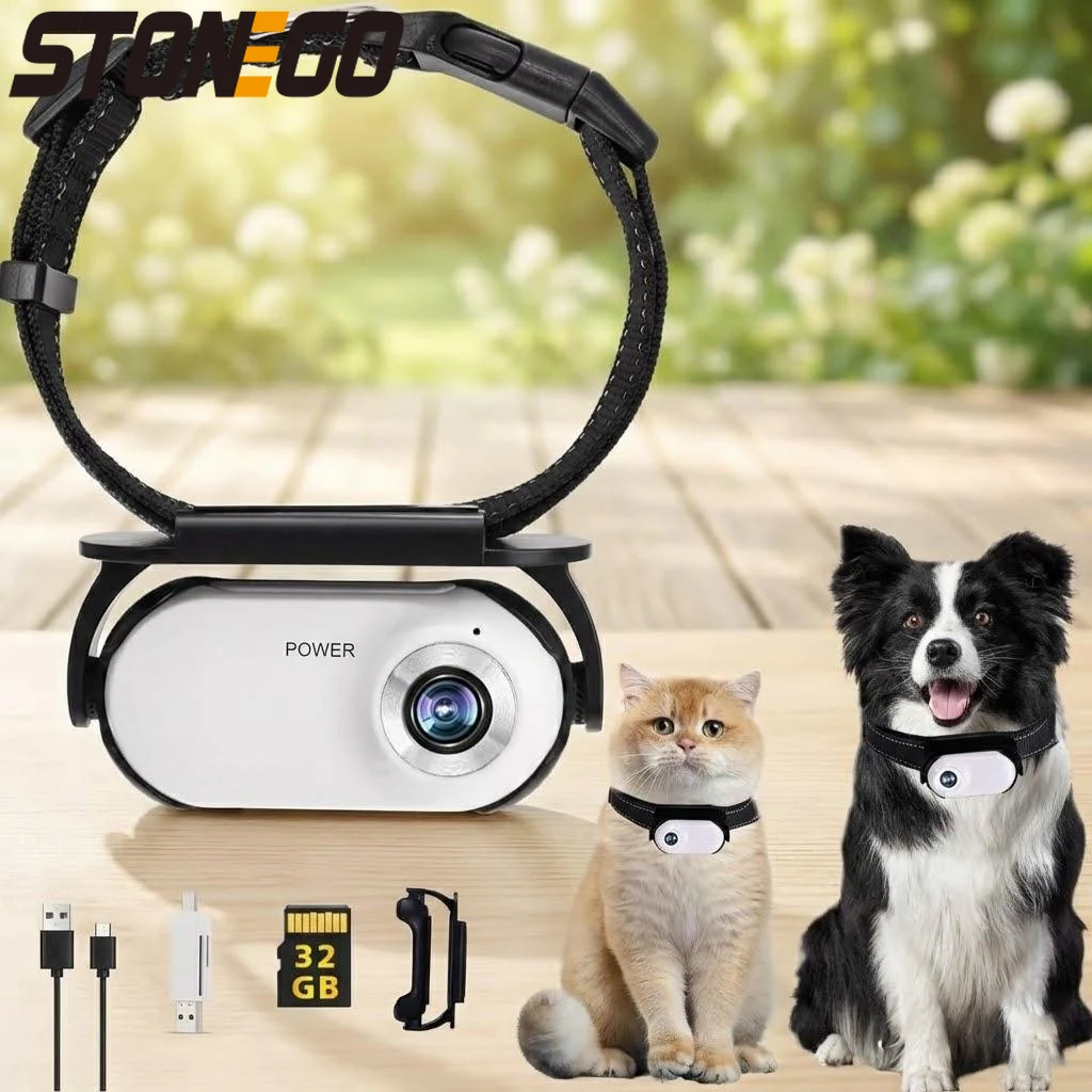 

1080P HD Pet Camera Collar Wireless Mini for Dogs Cats Indoor Outdoor Sports Action Video Recording
