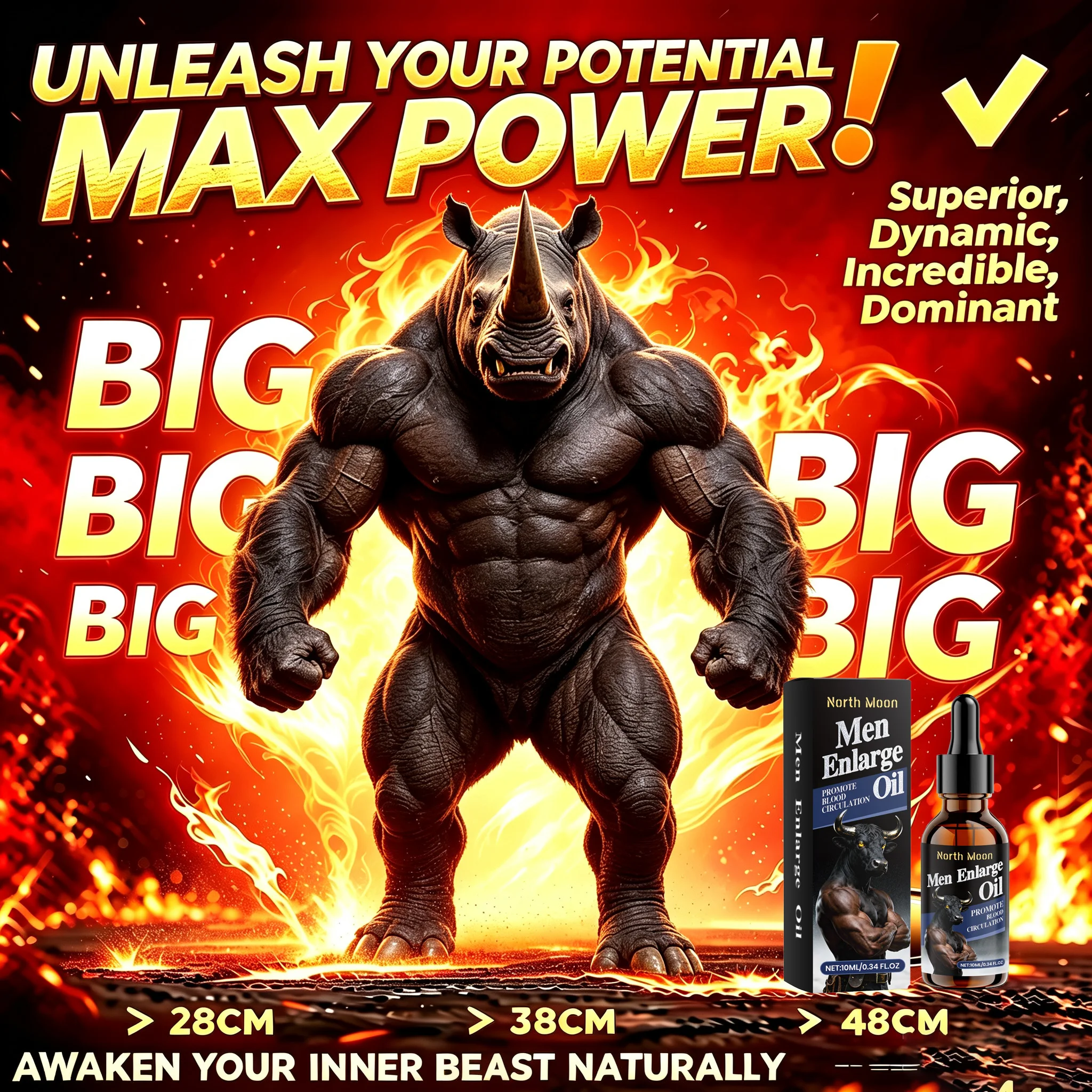 32Man Lasting Long 60 Minutes Penis Enlargment Oil Lubricants Sex Delay Oil Sex for Male External Use Anti Premature Ejaculation