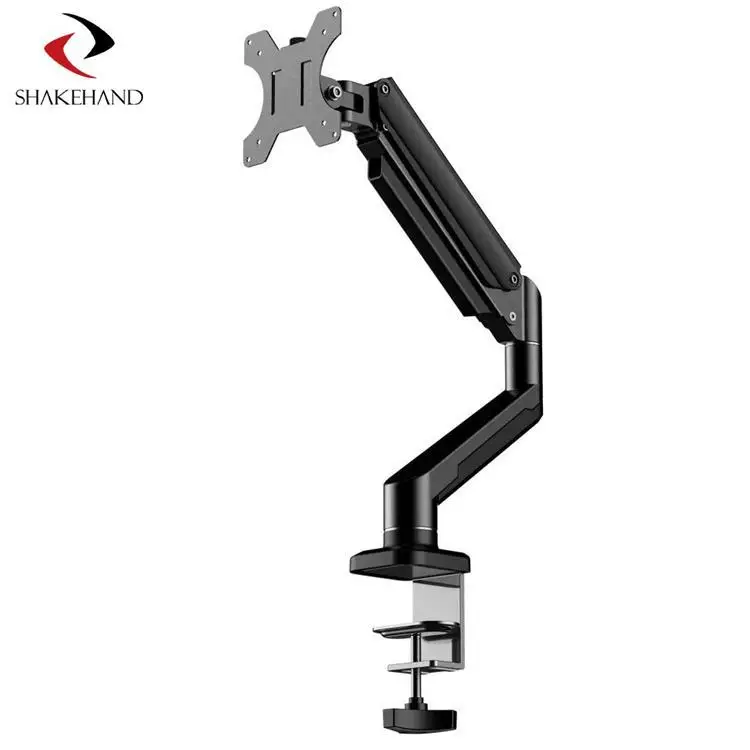 Single Monitor Arm Gas Spring Height Adjustable Swivel Rotation Extendable Inch Aluminum Alloy Ergonomic Workstation Office