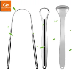 Raspador de lengua de Metal para adultos y niños, 1 piezas/3 piezas, limpiador de lengua portátil de acero inoxidable, cepillos para quitar