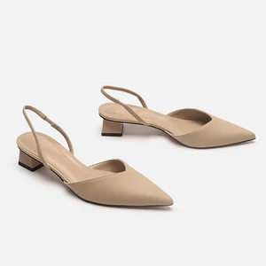 Sandálias femininas 2022 verão apontou toe salto alto senhoras moda banquete vestido de festa de casamento bombas designer sapatos femininos 8 principais vendas sandalia salto alto cunha - №6