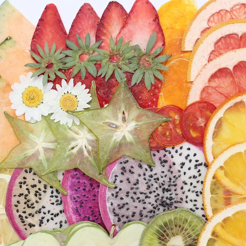 

Dried Pressed Fruit Vegetable Slice Plant Herbarium For Jewelry Postcard Invitation Card Phone Case Bookmark Candle Bookmark DIY