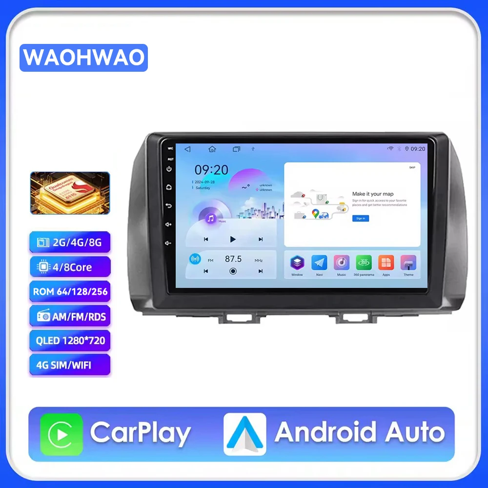 

Автомагнитола Android 16 CarPlay Auto для Toyota BB 2 Daihatsu Materia 2005-2016, мультимедийный видеоплеер, навигация GPS