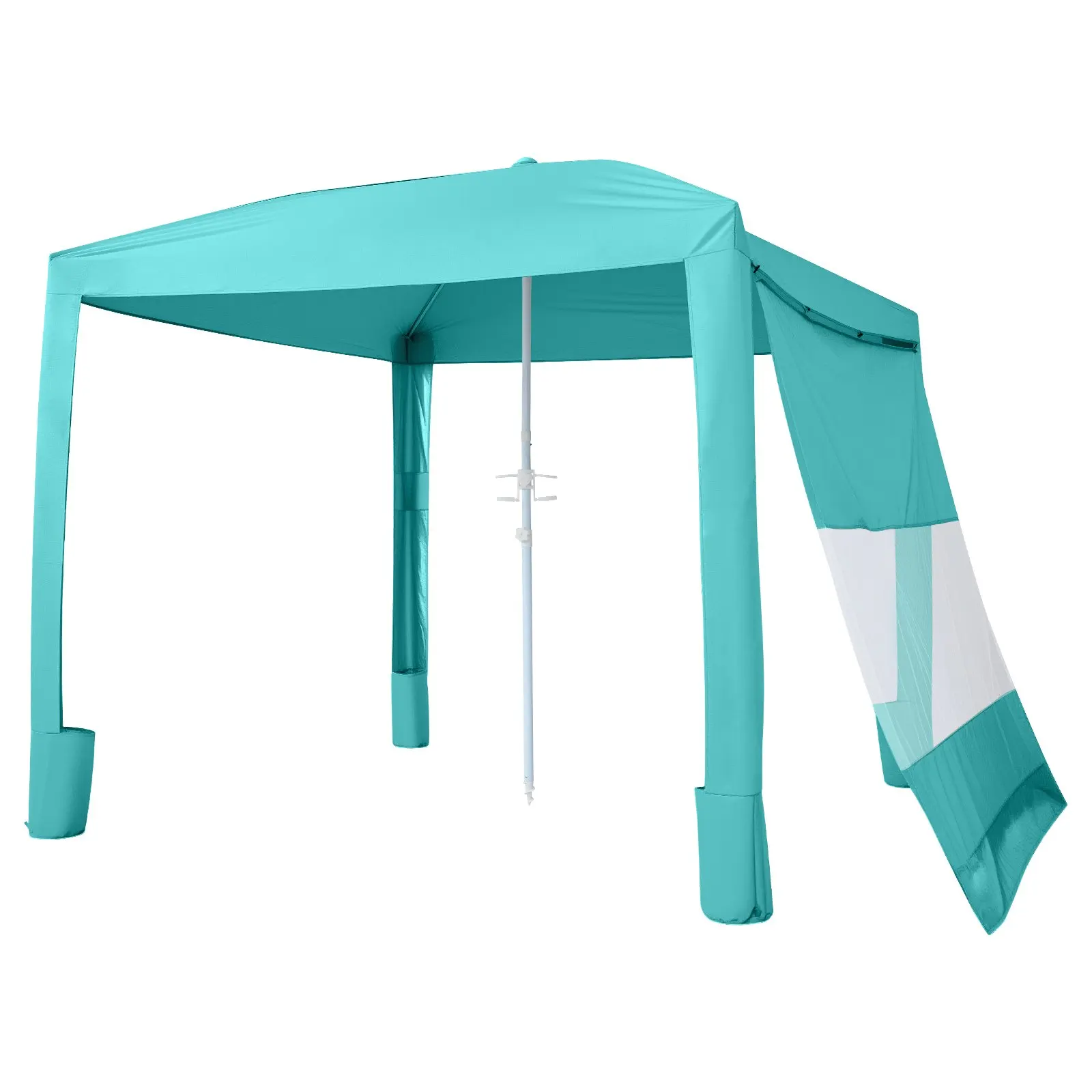 

Beach Cabana, 8 X 8 Ft Beach Canopy With Side Wall, UPF 50+ Protection Easy Setup Cabana Tent With Sand Pockets, Adjustable