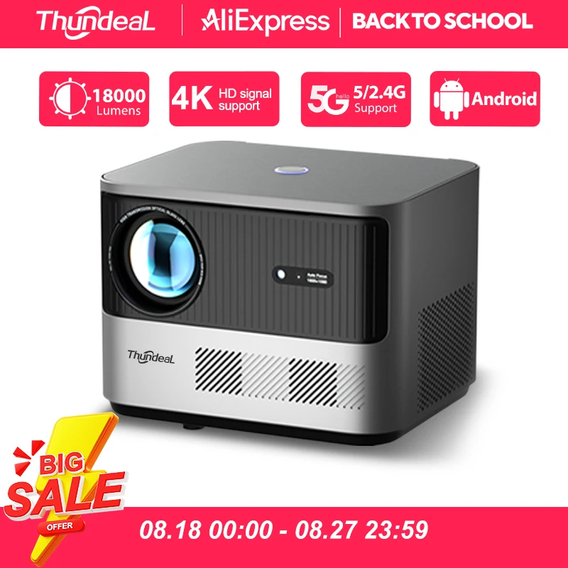 ThundeaL Full HD 1080P Projector TDA6W Auto Focus Smart Android WIFI LCD LED Video Home Theater Portable Projector Home Theater