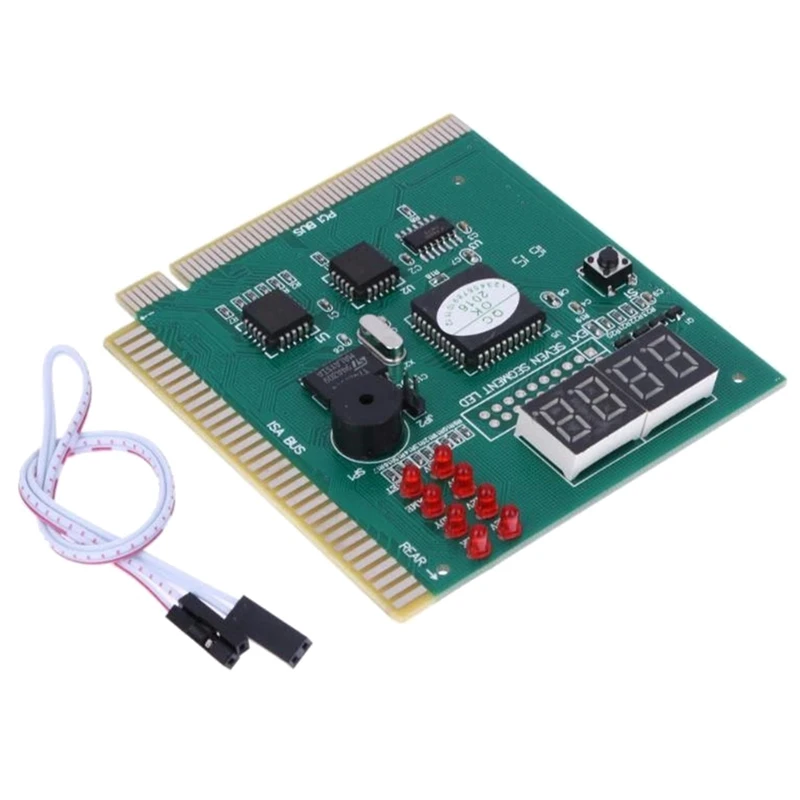 4 Digit LCD Display PC Analyzer Diagnostic Post Card Motherboard Tester With LED Indicator For ISA PCI Bus Mainboard