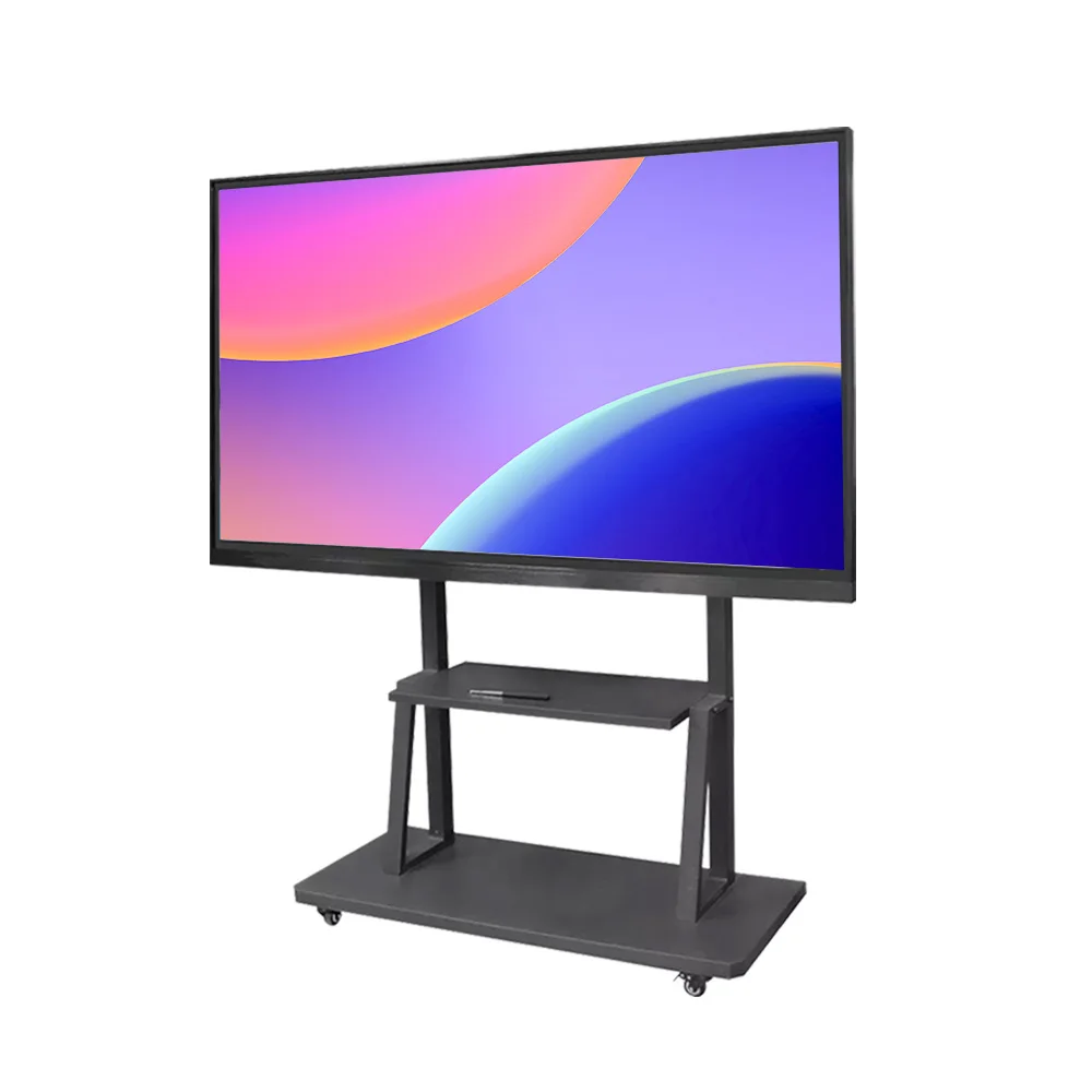 

75 85 Inch Smart Touch Screen Interactive IR Panel Whiteboard Indoor Floor Stand Digital Smart Whiteboard for Meeting Teaching