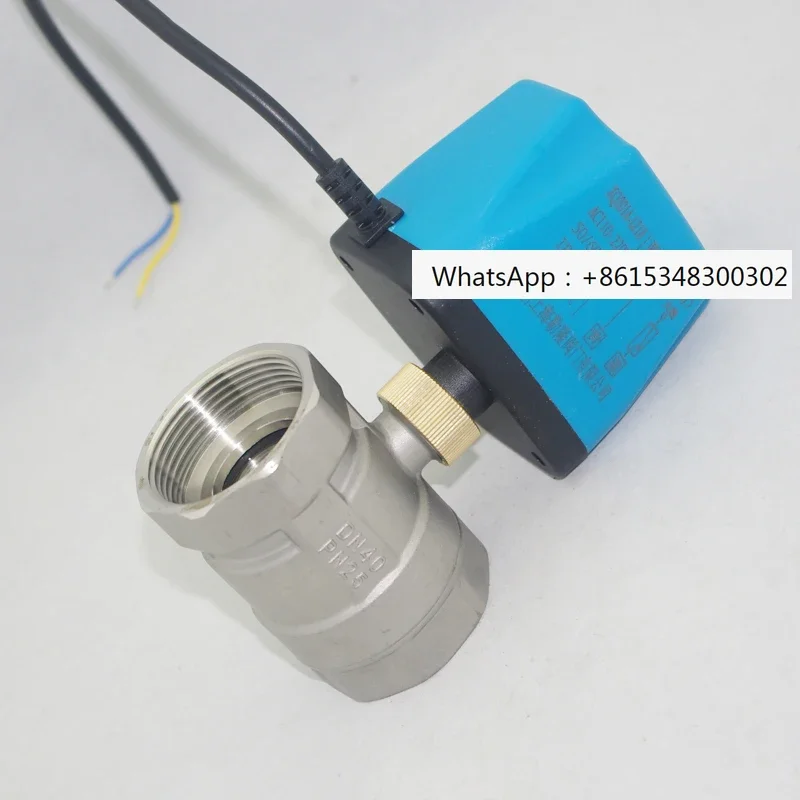 Stainless steel electric two-way ball valve, two wires, normally open and normally closed, 12V24V220V solenoid valve DN25