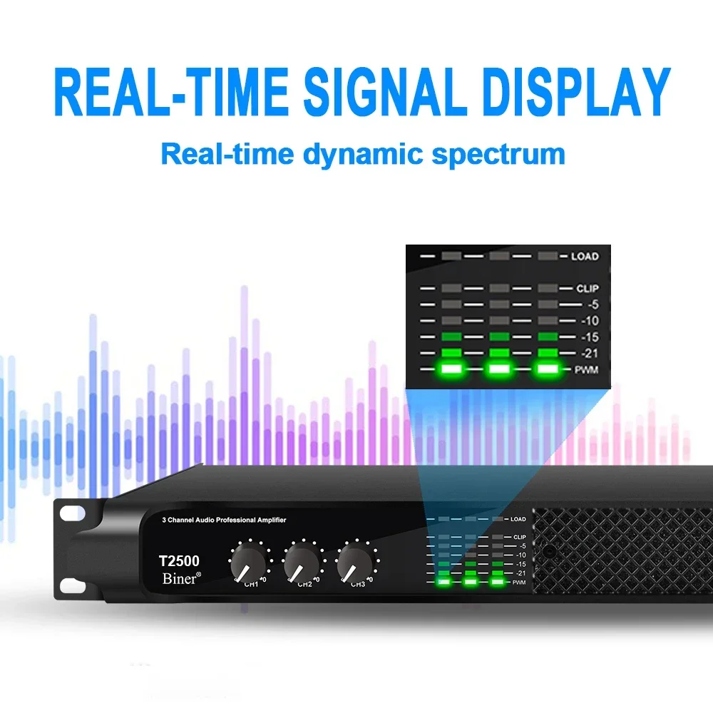 

Hot Selling T2500 Hight Power 3 Channel Digital Post Power Amplifier Professional 1000W+2*500W