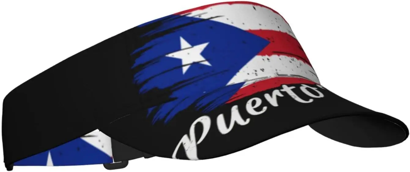 Gorra de béisbol con bandera de Puerto Rico para hombre y mujer, visera deportiva, ajustable, vacía