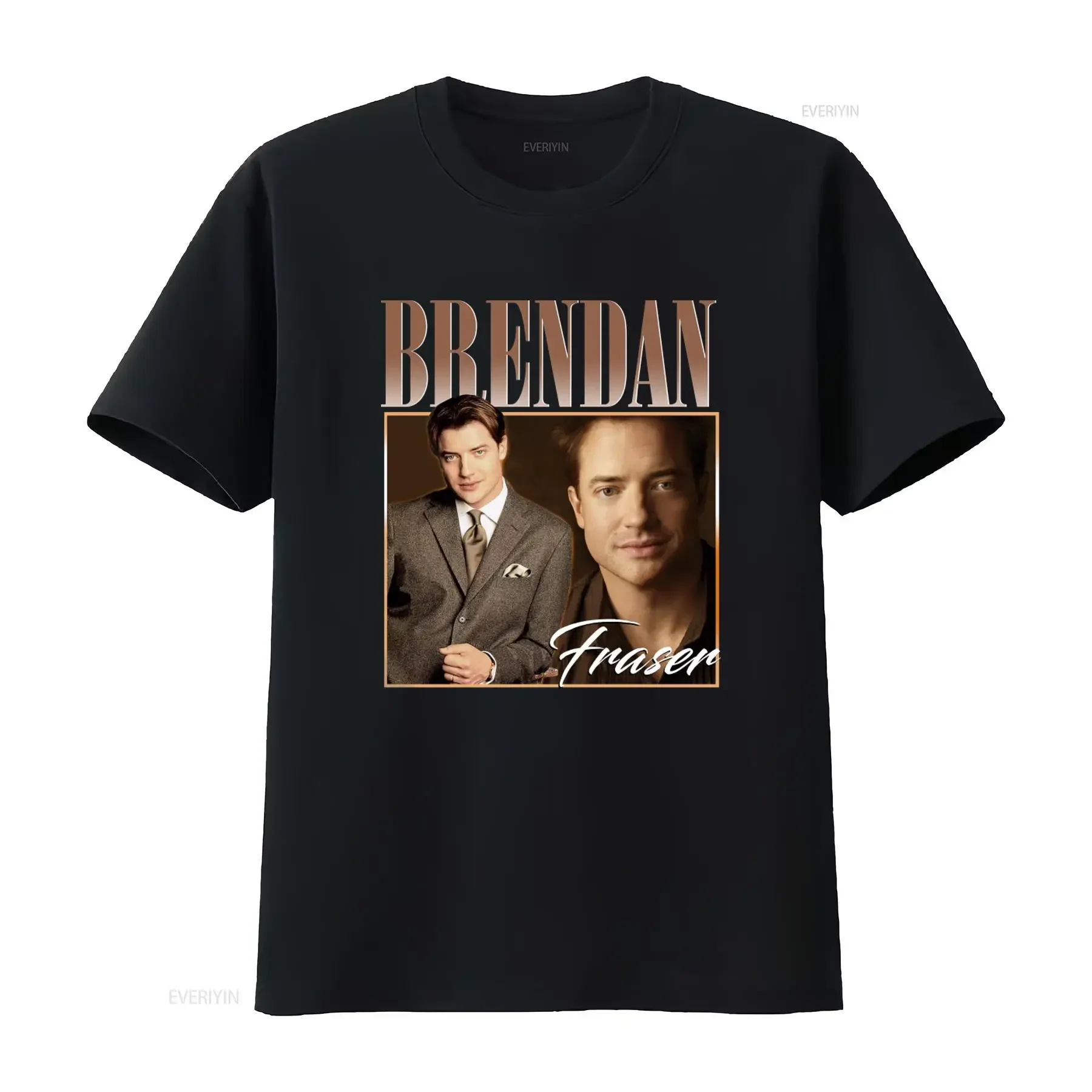 Brendan Fraser Vintage T Shirt Homage Merch Tarzan Movie Actor Print Classic vintage Washed Slightly streetwear homme Casual