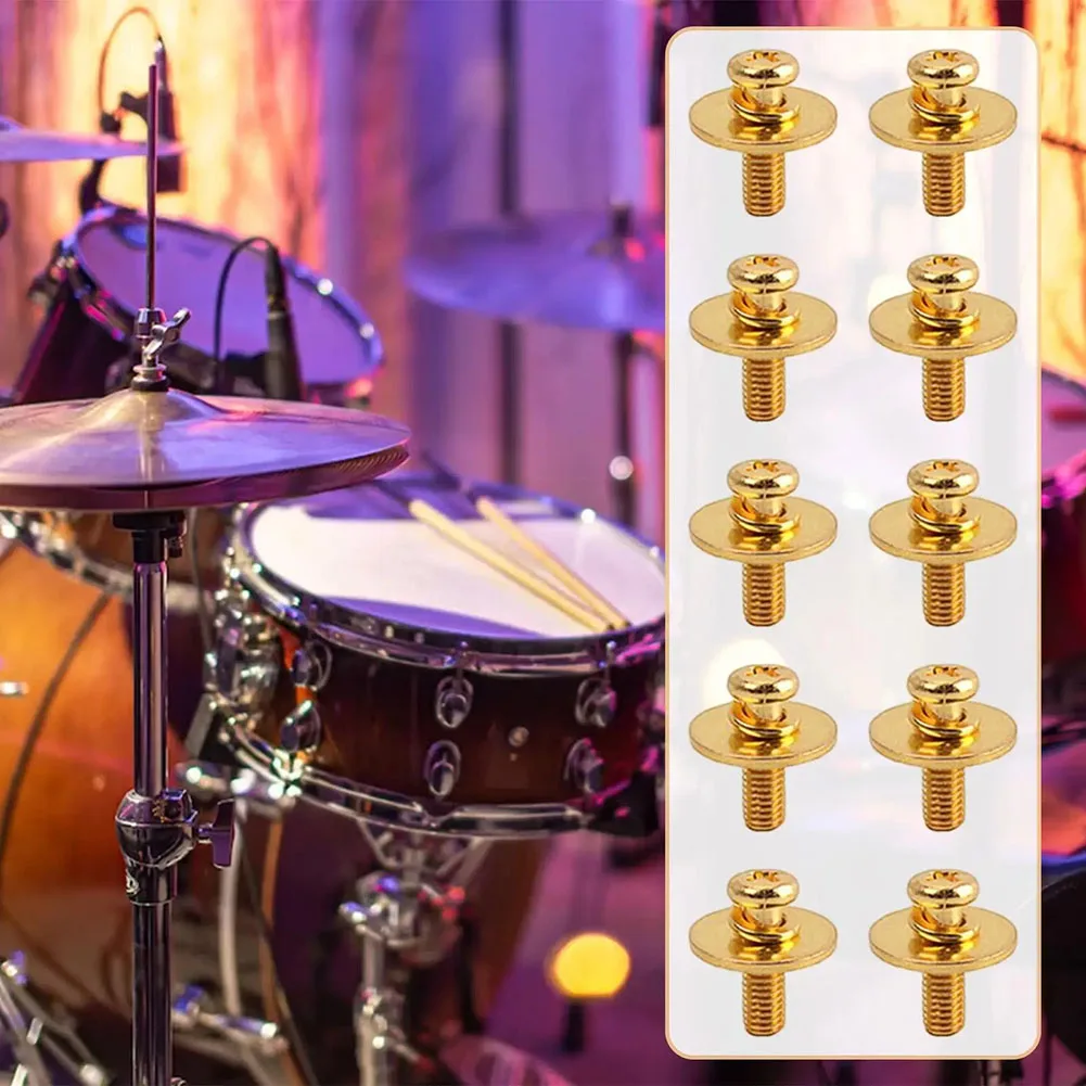 Installation Kit Drum Lug Screws Drum Maintenance Metal Construction Mounting Washers Included Drum Kit Hardware